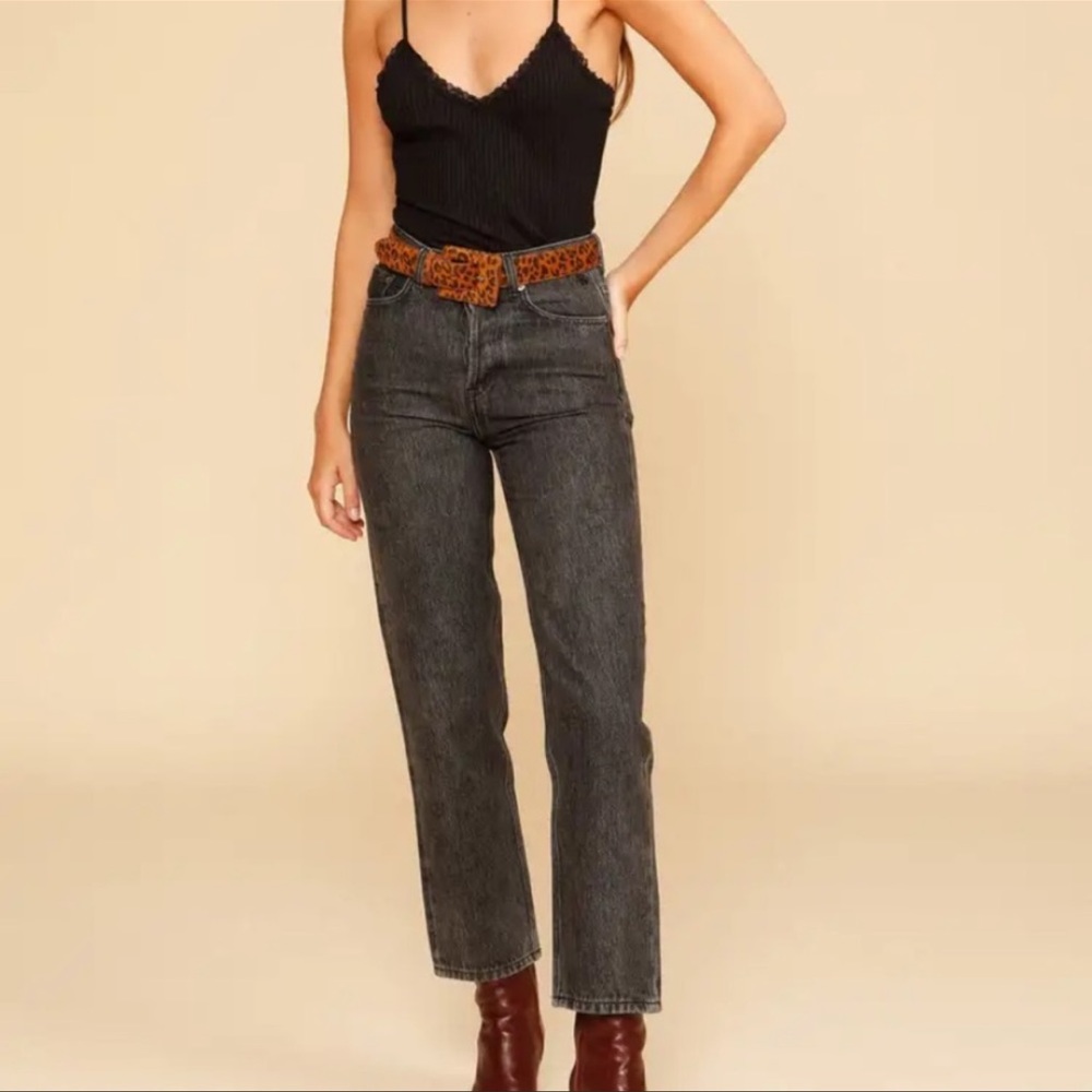 Rouje Marais Straight Leg Jeans Light Grey Wash Size 24 - Picture 12 of 12